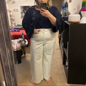 NWT Gap High Rise Wide Leg Denim Jean